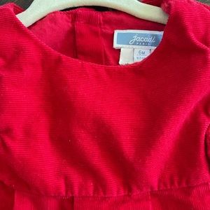 Jacadi red corduroy dress (6M/67 cm).
